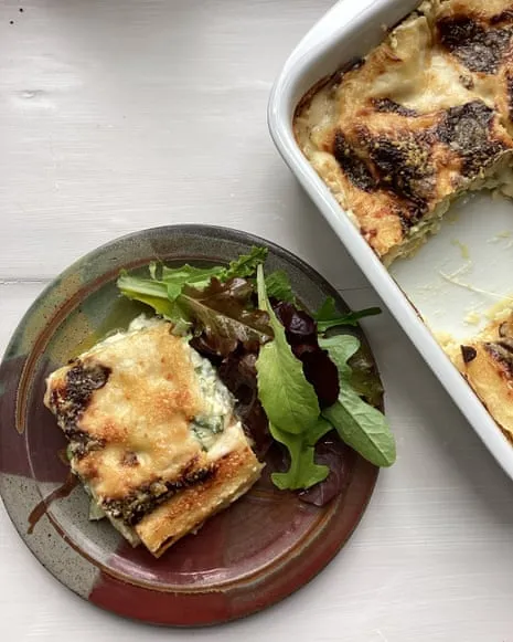 A Classic Recipe for Lasagna with Courgette and Cheese Medley